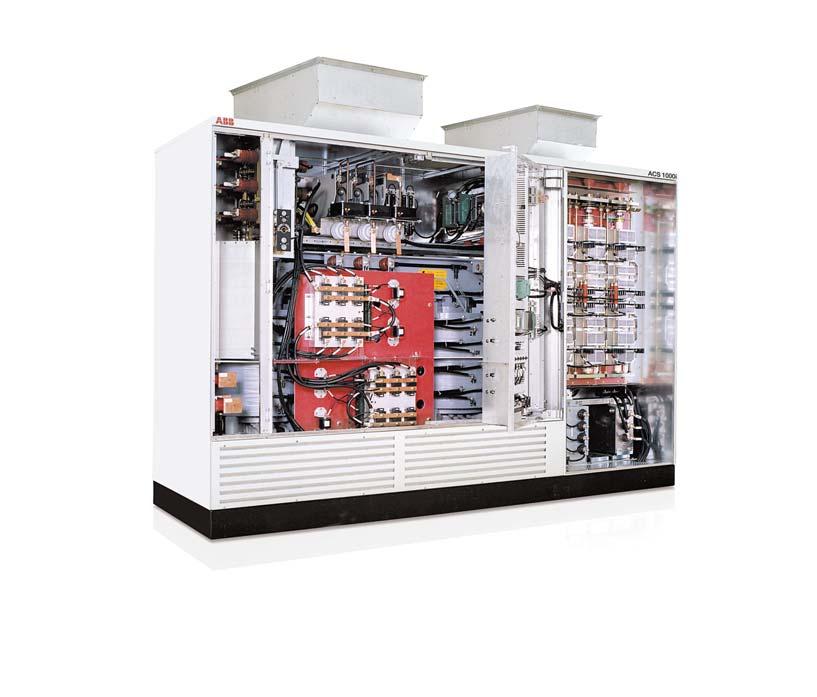 ACS1000 Air-cooled with integrated transformer Easy installation is possible with the ACS1000 with integrated transformer, simplifying the integration of the drive into your systems.