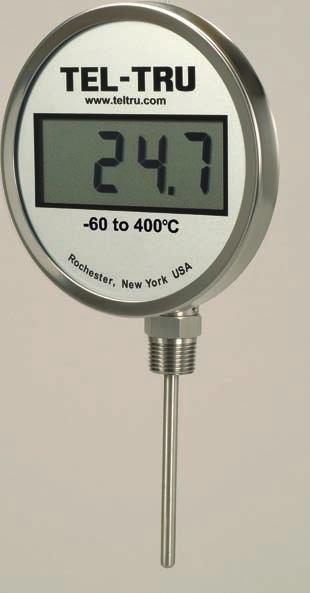 DIGI-TEL INDUSTRIAL DIRECT THERMOMETERS, 5" CASE Tel-Tru Electronic Thermometers offer a high visibility read-out, maximum accuracy, rugged convenience, and industry-leading value for your investment.