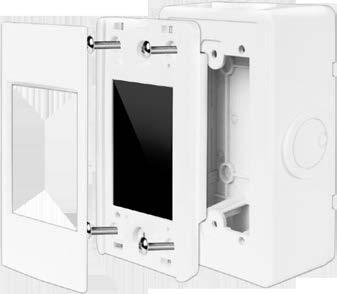 3.3 Touchpad Remote Mounting E D C D C - ase Plate - Front of Enclosure C - Touch Screen D - ezel E - Single Gang Electrical ox (not provided) 3.3 Wall Mounting (Provided) 3.3.1: Mount the base plate of the enclosure to the wall using the 4 provided wall anchors and screws.