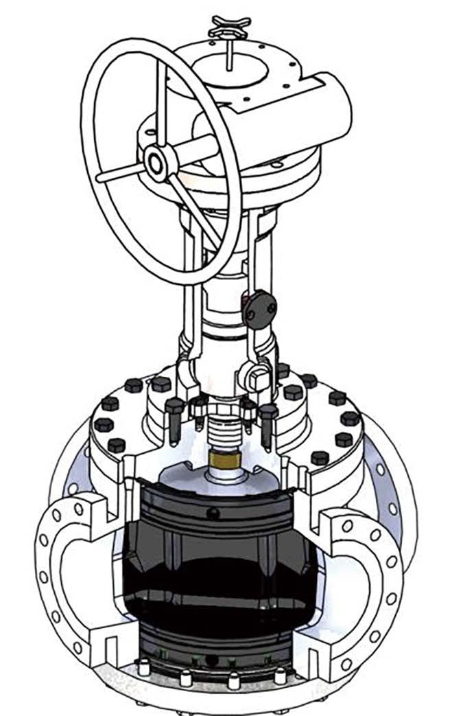 How the 3Z 4-way Diverter Plug Valve Works Parts and Material STEP 1 Lowered and seated position : The plug and slip seal are lowered and seated at fully open or closed