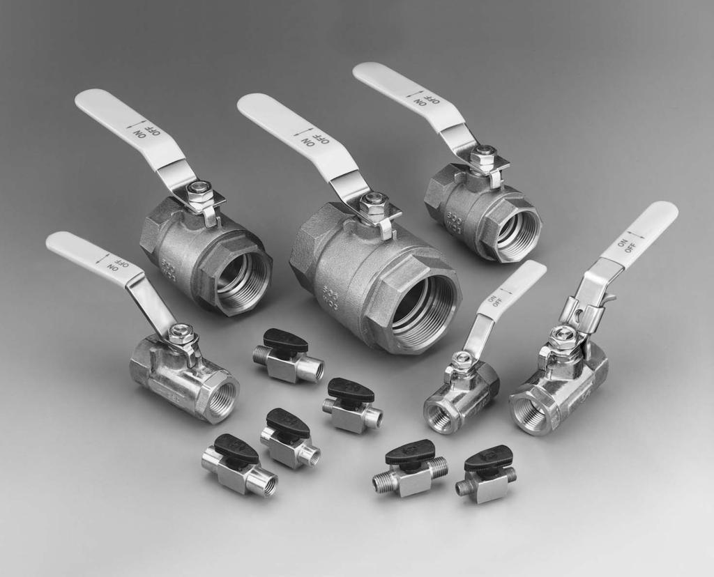 Ball Valves 1/4" to 2", 2-Way 1/4" to 1", 2-Way Vented Plug Valves 1/8" to 1/4" Pipe Size B Section B Ball Valve Basic Features.