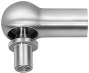 13 Angle g Joints DIN 71 802 with rivet studs Also available in stainless steel Shape B Shape BS Square B D2 D2 Ball Stud A B 2 D 2 D 3 Ball D 5 D 6 E H 2 L 2 L 3 Static pressure and rigth handed