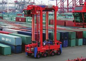 Waterside Horizontal Transport Containers are transported to and from the waterside operations to and from