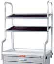 compatible with MRI conditional carts Raised Back Rail System, 2-Tier, 18" Rails MINI-RBR compatible with Mini-Line Tape and Label Dispenser Dimensions: 3.5"H x 9.5" W x 4.