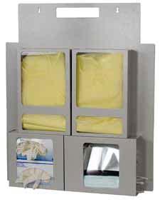or face masks with splash guards Can be wall or door mounted.