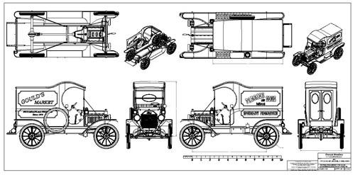 5 1913 Ford Model T Delivery Truck 6019: 1:10th Scale $29.