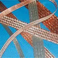 Plain and tinned copper braid Used as earth braids or continuous current carrying
