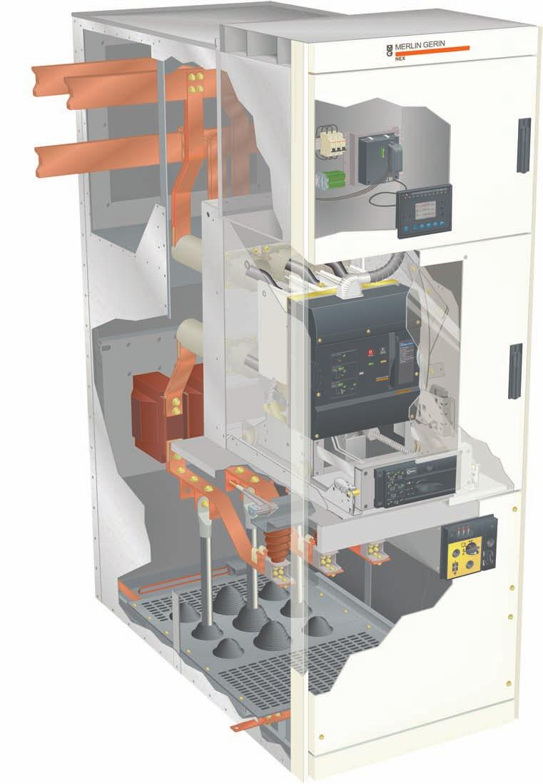 vacuum breaking devices (circuit breakers) lever-type propulsion mechanism for racking in-out interlocks to anchor the withdrawable part.