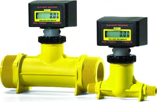 F-1000 Series paddle wheel flow meters provide the performance and features of electronic meters, without the need for an external electricity supply.