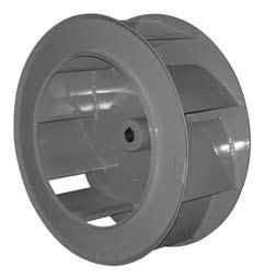 For operating temperatures over 250 F, a welded steel wheel is provided.