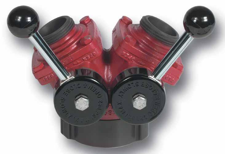 95 ADAPTERS & FITTINGS Hydrant Wye The Hydrant Wye is made of lightweight aluminum alloy and is used for laying two lines from a hydrant to a pumper or for branching a 2 1 /2 or larger