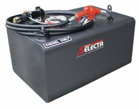DIESELHD TRANSFER UNIT The Selecta 300 Litre DieselHD transfer unit features a purpose built UV stablised diesel grade polyethylene tank with a recess that fits all the tanks fittings, a lockable