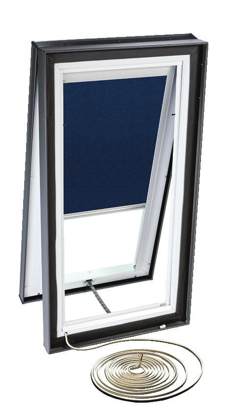 the solar powered skylight will close automatically, in case of inclement weather.