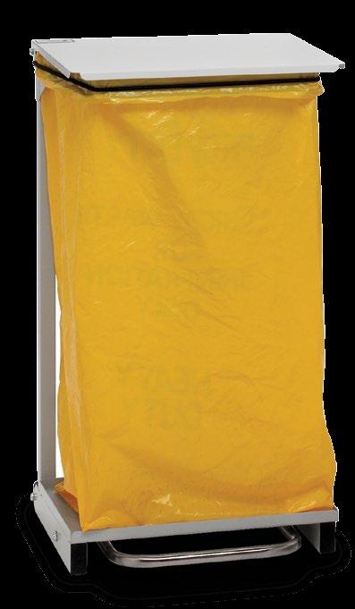 extra durability Positive bag retention through the use of an elasticated cord 50 Litre - 425 x 430 x 550mm 75 Litre - 425 x 430 x 780mm Paint - Grey Frame/Range of Lid colours avaliable