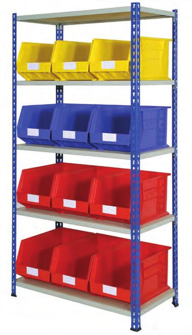 There is a range of bays that have back to back bins offering picking from both faces of the single bay.