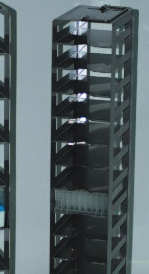 Vertical rack with locking rod for storage