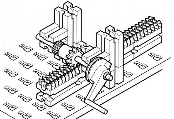 The number of teeth on the pinion gear will determine the distance moved by the rack.