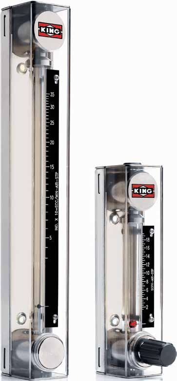 DESCRIPTION Metering Tube Borosilicate Kinglass Internal Components 316L Stainless Steel, Black Glass, Sapphire, Carboloy, Tantalum Inlet/Outlet Fittings 1/8 and 1/4 FNPT, Horizontal Control Valve