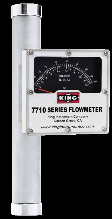 7710 Series This all 316L Stainless Steel meter utilizes a float and tapered tube design which offers longer, more linear scales, better pointer stability and 40% greater accuracy than competitvely