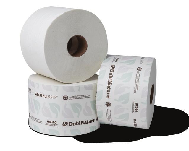 Providing the look and feel of consumer tissue, DublNature OptiCore tissue features a floral emboss and exceptional