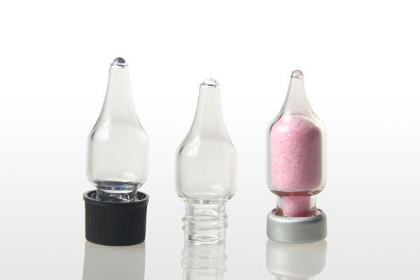 1ml Micro-vial, clear, conical Available with screw &crimp neck