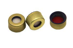 Open Top Gold Magnetic Screw Cap 9-SP1001 9-SP1002 9-SP1003 9-SP1004 9-SP1005 9-425 9mm Red PTFE/White Silicone 1mm(.