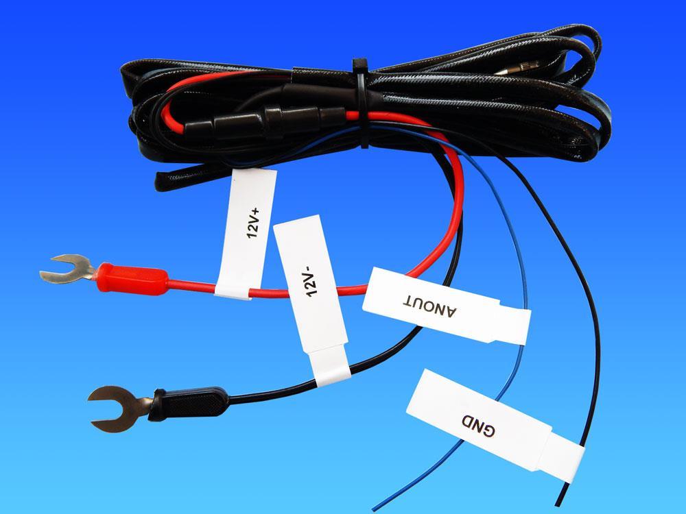 3) Connect the 12V+ wire (red) to 12V battery plus or the DC power supply +; Power supply and ANOUT 4) Connect the 12V- wire (Black) to 12V battery minus or the DC power supply - ; 5) If you do not