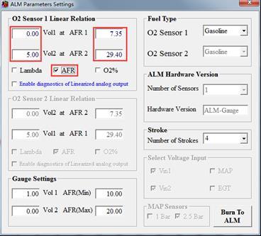 6.5 ANOUT Calibration ALM-LSU-ADV Manual V1.1 Lambda mode, ANOUT used to indicate changes in lambda, the default setting: 0.00 Volt at Lambda 0.50 5.00 Volt at Lambda 2.