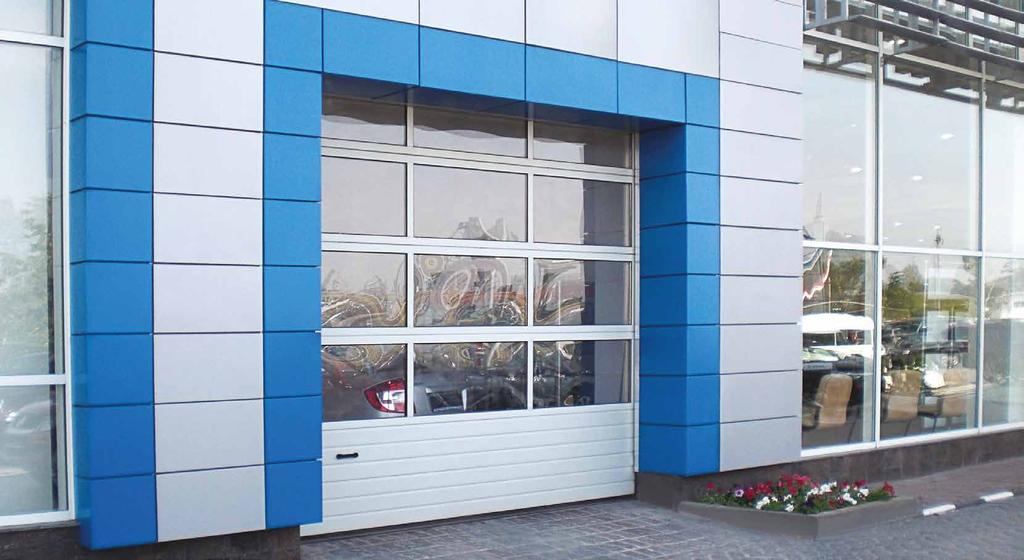 -Line, tucco, RAL 7016, combined panels Doors with standard glazing Fully glazed doors with width