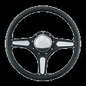 Each Billet Specialties steering wheel is 14 inches in diameter (Some designs also available in 15-1/2 diamiter) and on the back side of