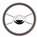 The front half of each Billet Specialties Half Wrap steering wheel is covered with your choice of leather, simulated carbon fiber or