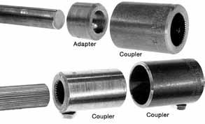 Couplers & Adapters A u-joint can sometimes be eliminated by using a 2 straight extension, called a coupler, to extend either the steering box, R&P shaft or the column shaft.