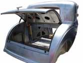 2) With cowl vent, or without The new body shell is stock height, and includes the hardwood inner structure, both doors with door latches, and deck lid hinged as a trunk.