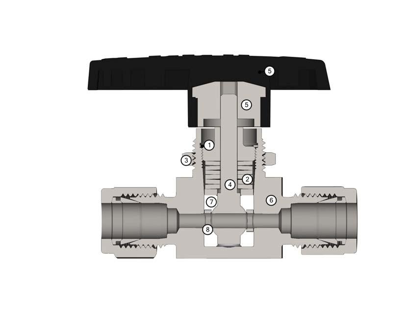 Features and Benefits Industry First Blow-Out Proof Stem Drop-in fit design allows for easy replacement of Swagelok 40 Series valves 1.