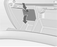Poistková skriňa prístrojovej dosky Vo vozidlách s ľavostranným riadením je poistková skrinka za odkladacím priestorom v prístrojovej doske.