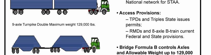 The highway networks utilized in the study include the National Network (NN) for large trucks designated pursuant to the STAA of 1982, the current networks on which LCVs now operate, and highway