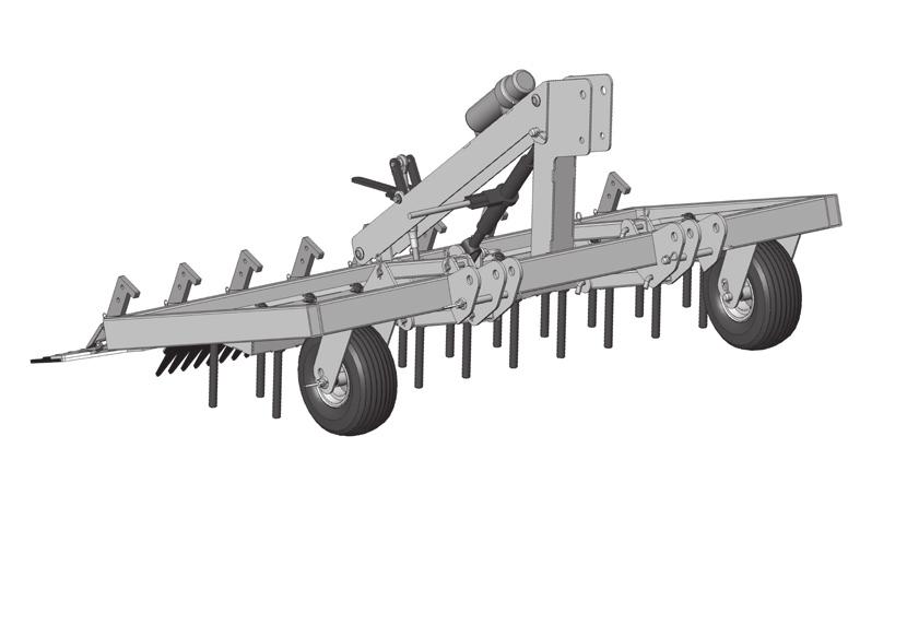 Connecting RiataRake to Tractor The RiataRake is compatible with tractors equipped with Category 1 or Category 2, 3-point hitch systems that use side-swing type lower lift arms.