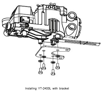 Installing YT-2400L with Bracket 1. It is necessary to make a proper bracket to attach onto the actuator yoke.