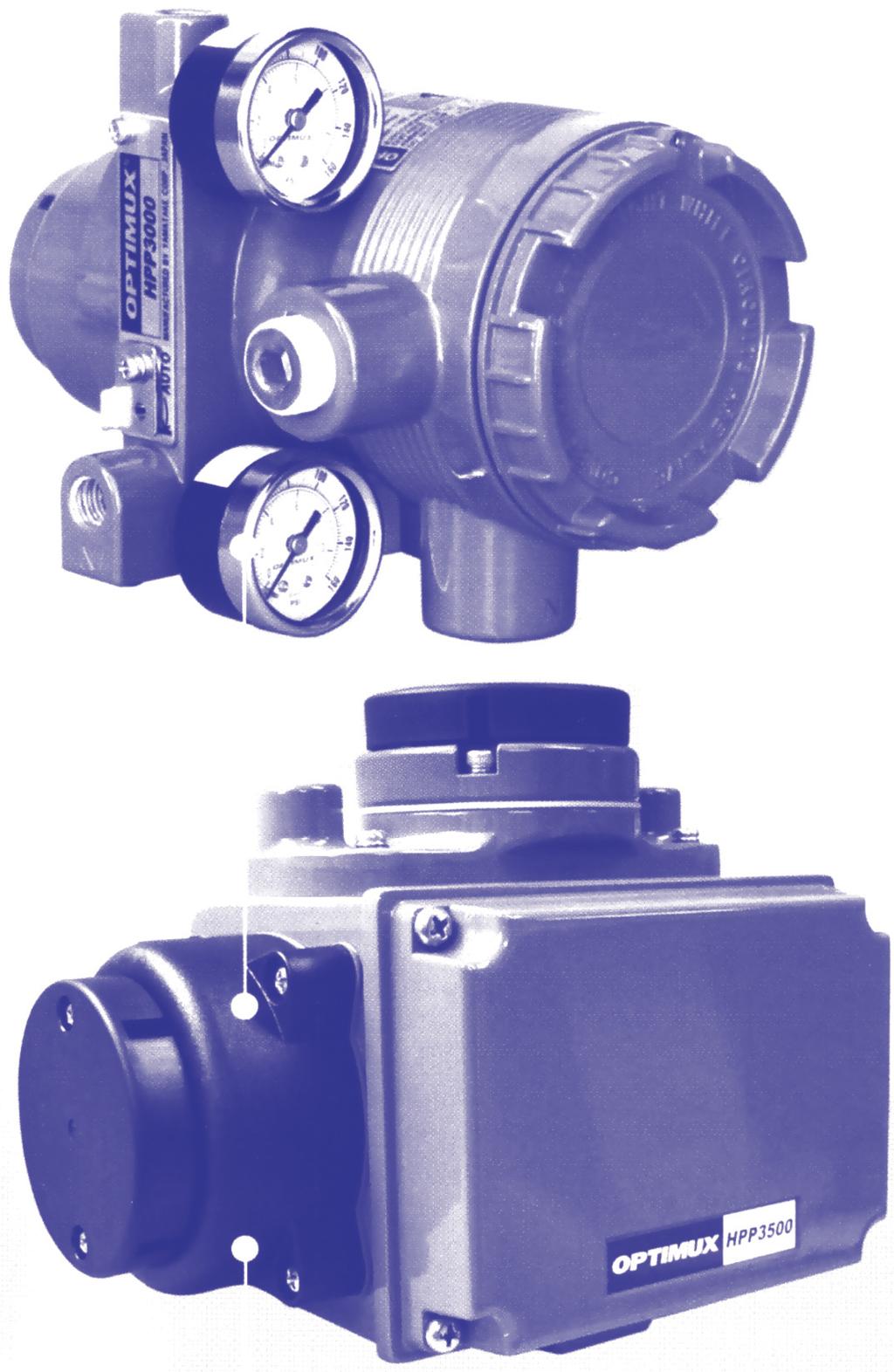 329 HPP3000/3500 HART Smart Valve Positioners The new standard when smart positioners are required with Optimux valves High accuracy and resistance to vibration improve control valve performance,