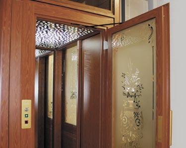 glass Example of door with artistic glass and special