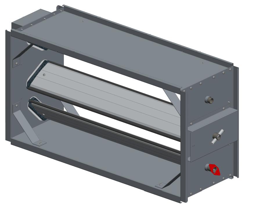 Introduction JSPM JSPM is an end-sealing louvre damper with an actuator seat adapted for Lindinvent's damper actuator. The damper blade is linked via a gear wheel.