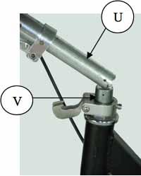 Back-bit chain Q: Rear wheel R: Brake S: Folding lock lever T: