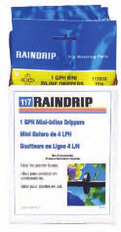 identification RAINDRIP Drippers are the leader in the industry for reliability,