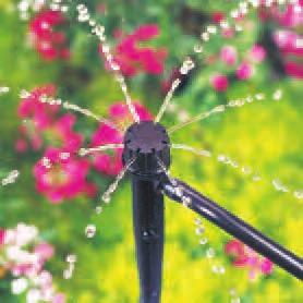 Bubbler flow rates are adjustable from 0-13 GPH @ 30 PSI for stream type, and from 0-24 GPH @ 30 PSI for the fan spray.