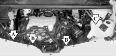 Cooling System When you decide it s safe to lift the hood, here s what you ll see: {CAUTION: An electric engine cooling fan under the hood can start up even when the engine is not running and can