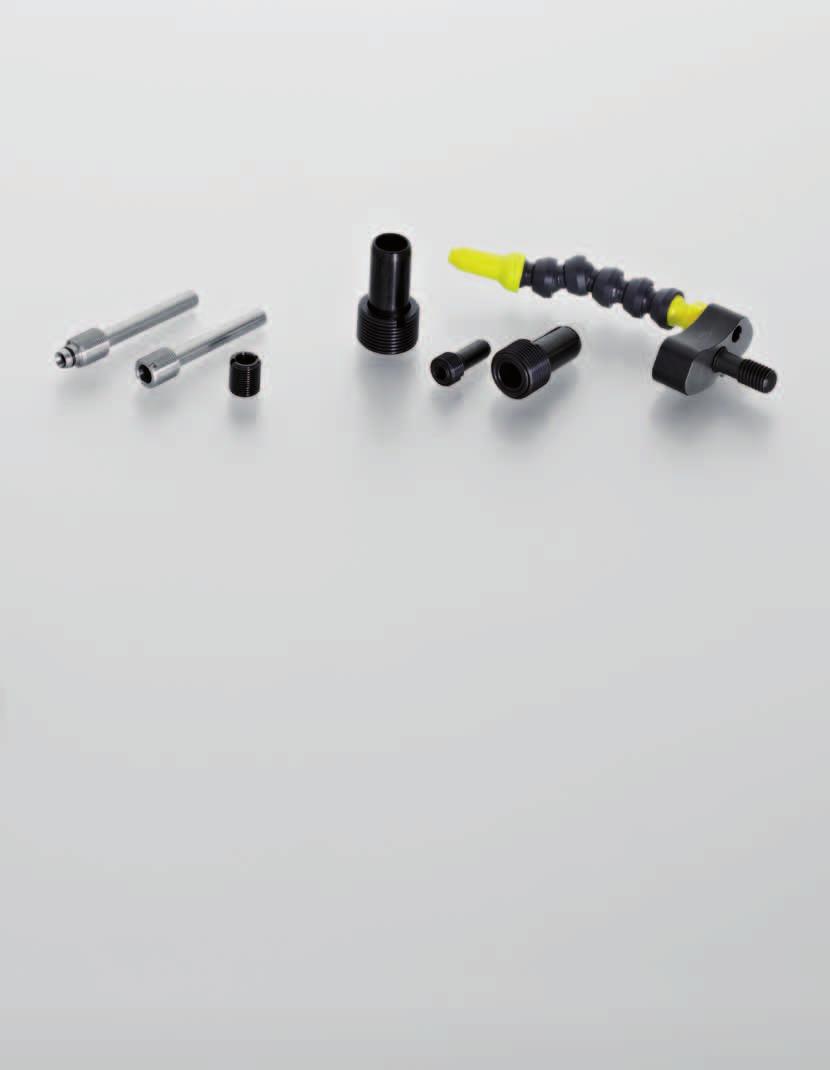Accessories, spare parts and measuring equipment The broad range of accessories, spare parts and measuring equipment represents a useful addition to the range of actual clamping tools and offers