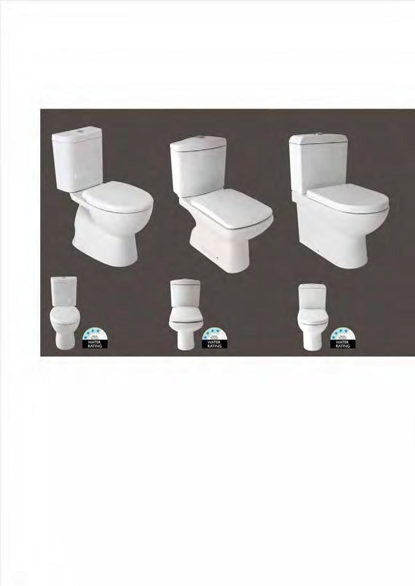 toilets vitreous china toilet suites quality ceramic pans and cisterns flexible plumbing installation soft close lid soft close lid sits flat against wall SELECT close coupled toilet suite ST0-06