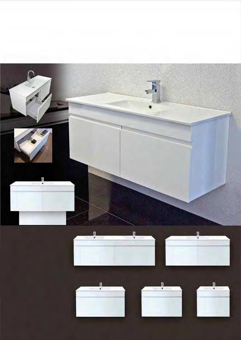 bathroom razor premium gloss white vitreous china vanity smooth clean lines, no handles one-piece vitreous china top easy to clean generous drawer capacity for tall items premium soft-close drawer