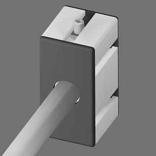 side with end cap 45 x 90, grey - Weight 0,526 kg - Fastening