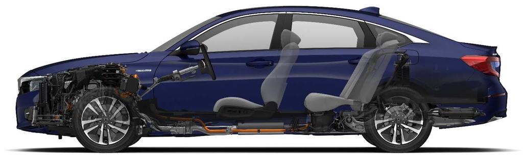 wellprotected area below the rear seat. This means that the lithium-ion battery body is normally hidden from view.